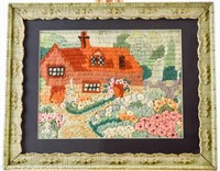 Vintage Framed Embroidered / Needle Work picture