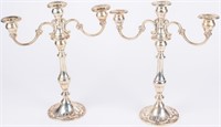 Vintage Pair Gorham Sterling Silver Candelabra