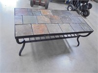 Metal and Tile Coffee Table