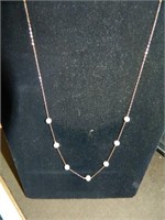 14KT Gold Necklace W/ Cultured Freshwater Pearl