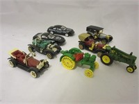 Die Cast John Deere Tractors and Mini Cars
