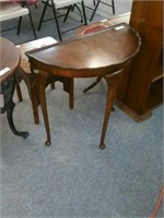 HALF MOON QUEEN ANNE OCCASIONAL TABLE