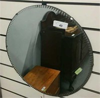 VINTAGE FRAMELESS BEVELED MIRROR