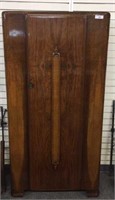 ANTIQUE WALNUT WARDROBE WITH CURVED SIDES