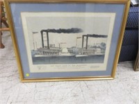FRAMED PRINT-GREAT RACE ON THE MISSISSIPPI
