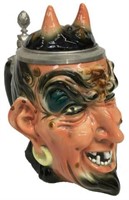GERMAN STEIN WITH FACE OF DEVIL