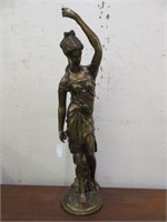 BRONZE FRENCH STYLE FIGURAL STATUE 29.5"T