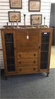 DROP FRONT BUREAU, SIDE BY SIDE DISPLAYS WITH