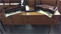 MID CENTURY AVALON FOUR DRAWER DRESSING TABLE