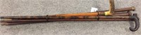 GROUP OF 5 VINTAGE WALKING STICKS