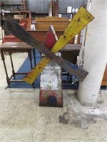 PRIMITIVE PAINTED METAL DUTCH STYLE WINDMILL