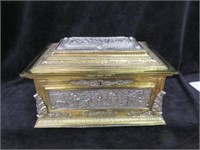 HIGHLY ORNATE FRENCH STYLE JEWELRY BOX 7"T X 12"W