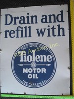Tiolene Motor Oil Porcelain Sign