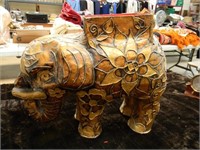 PAPER MACHE ELEPHANT PLANTER MADE IN MEXICO