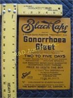 "Black Caps" Gonorrhoea Gleet Tin Sign