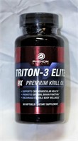 New, Unopened Bottle Triton-3 Elite Krill Oil
