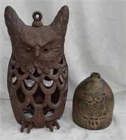 Owl Cast Metal Tea Light Lot