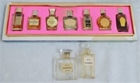 9 Vintage Miniature Perfume Bottles