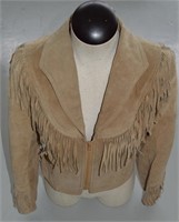 Fringe Suede Jacket Old Hyde House Sz Small