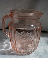 Pink Depression Glass 6" Mayfair Ptcher