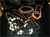 Beautiful Costume Jewelry Lot W/Wooden Necklaces