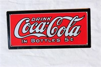 Vintage Metal Coca Cola Sign Nice Condition