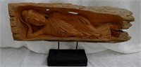 Hand Carved Driftwood Decorative Piece 21" l