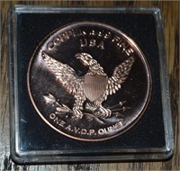 One Ounce Copper  USA Police / Eagle Coin