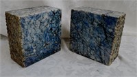 Blue Marble (Italy) Stone Bookends 1960's