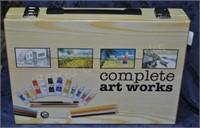 Complete art works art kit comes with wooden case