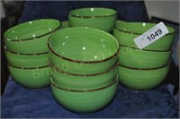 Set of Home Design Green stoneware dishes