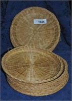 Lot of 11 wicker plate holders