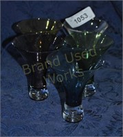 Lot of 5 Stemless Martini glasses approx 4" tall