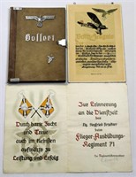 WWII GERMAN DOCUMENTS AND AWARDS LOT OF 5