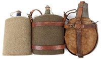 WWI GERMAN AND BRITISH CANTEEN LOT OF 3