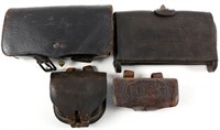 CIVIL WAR CARTRIDGE BOX LOT OF 4