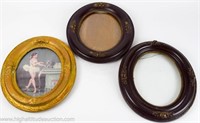 (3) Antique Oval Picture Frames