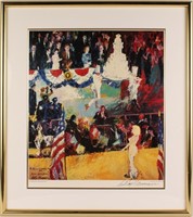 LEROY NEIMAN PRESIDENTS BIRTHDAY SIGNED LITHOGRAPH