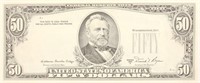 $50.00 FEDERAL RESERVE PRINTING ERROR NOTE 1981A