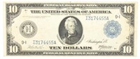 $10.00 LARGE BLUE SEAL FEDERAL RESERVE NOTE 1914