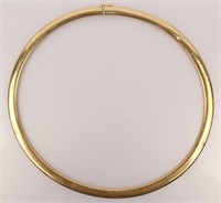LADIES 14K YELLOW GOLD ROUNDED OMEGA NECKLACE