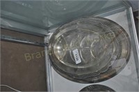 Lot of 3 Silver plated Platters various MFG & sz