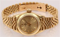 18K GOLD LADIES ROLEX OYSTER PERPETUAL WRISTWATCH