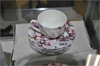 Hanami by SIA dish set of 6 saucers and 4 tea cups