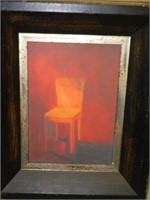 SMALL FRAMED ART OF A CHAIR