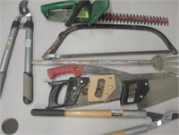 Lot of Hand Tools, Hedge Cutter & Locks