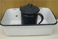 Deep Enamel Pan & Coffee Pot