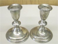 Two Reed & Barton Sterling Marked Candlesticks