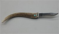 Antler w/ Stones Handled Southwestern Knife