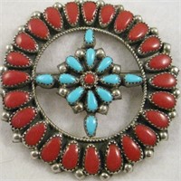 Large Native American Pin / Brooch - 2.5"